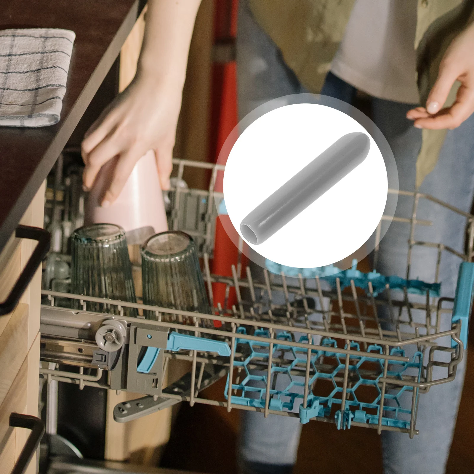 

100/150/200pcs Dishwasher Rack Caps Tip Tine Cover Cap Flexible Round End Caps Replacement Protective Sleeves