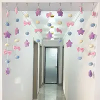 DIY Handmade Plush Cloud Door Hanging Curtain Children's Room Decor Cute Wall Decoration No Punching Required 3D Door Sticker 5