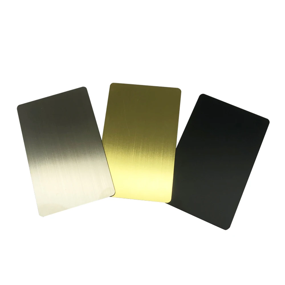 블랭크 메탈 및 PVC 하이브리드 숨겨진 NFC 액세스 제어, 비접촉식 소셜 인식 레이저 명함, 13.56MHZ 칩, 5 개