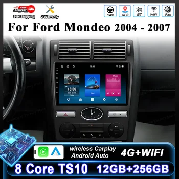Navigatore GPS Android 16 per Ford Mondeo 2004-2007, Lettore Multimediale Auto con Carplay, Autoradio Stereo, DVD per Auto, WIFI