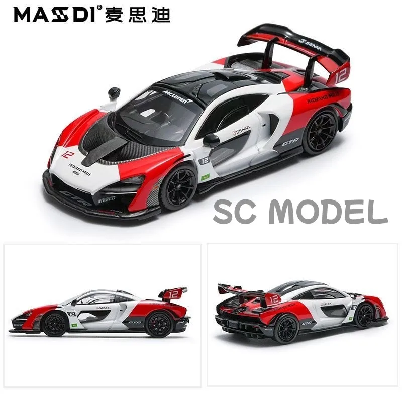 MASDI 1:64 맥라렌 세나 시뮬레이션 정적 합금 슈퍼카 모델, 소년용 휴일 선물 장난감 컬렉션 장식품.