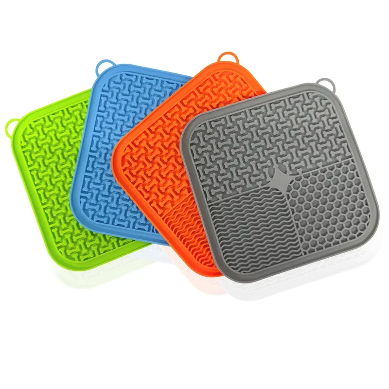Licking Mat Slow Feeder for Dogs and Cats Premium Lick Pad with Suction Cups for Dog Anxiety Relief Slow Feeder Dog Bowls