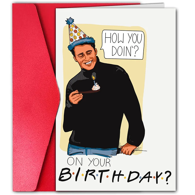 Birthday Card Funny Friends Themed 1pc