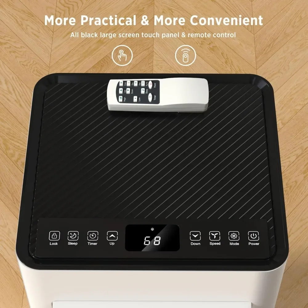 Portable Air Conditioners Cool Up to 350 Sq.Ft, 4 Modes Portable AC with Remote Control/Large LED Display/24Hrs 4