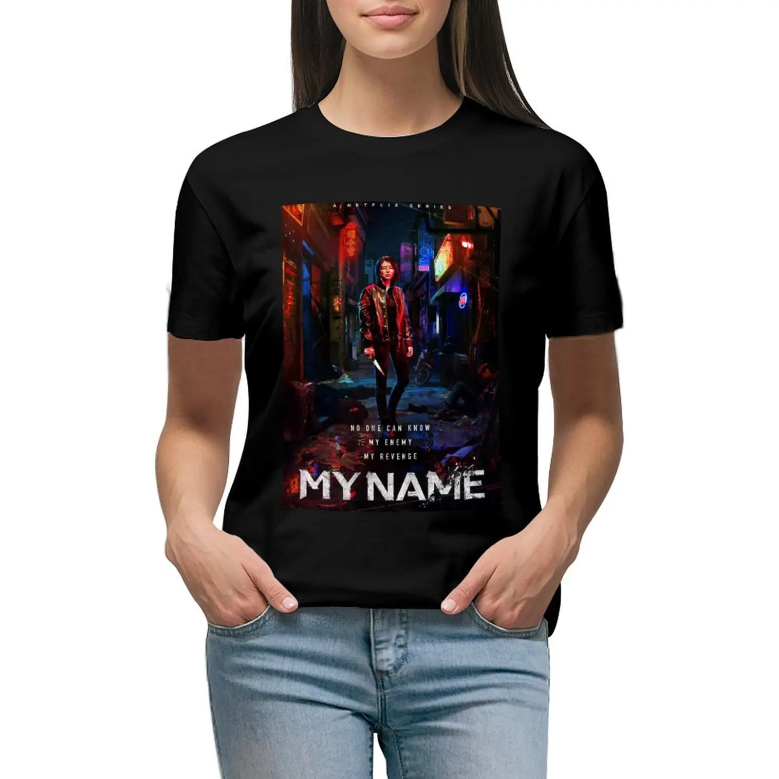 

  my name T-shirt kawaii clothes aesthetic clothes Women's summer blouses 2024