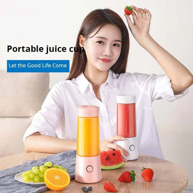Portable Electric Juicer Blender Smoothies Person Mini Blender Bottle With  Usb Fresh Juicer Mixer Milk Shaker Cup Juice Machine - AliExpress
