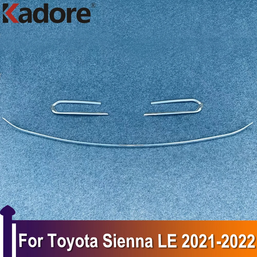 

For Toyota Sienna LE 2021-2022 Chrome Front Lower Bumper Grille Bottom Molding Cover Trim Car Exterior Accessories