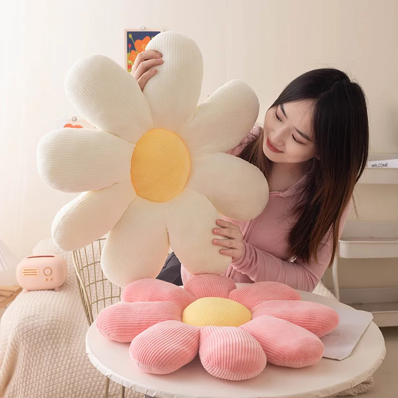 Oreillers en peluche en forme d'AndrFlowers pour enfants, coussin de fleur  de comparateur de couleur douce, plante en peluche, canapé et chaise,  décoration d'intérieur, cadeau d'anniversaire pour filles - AliExpress