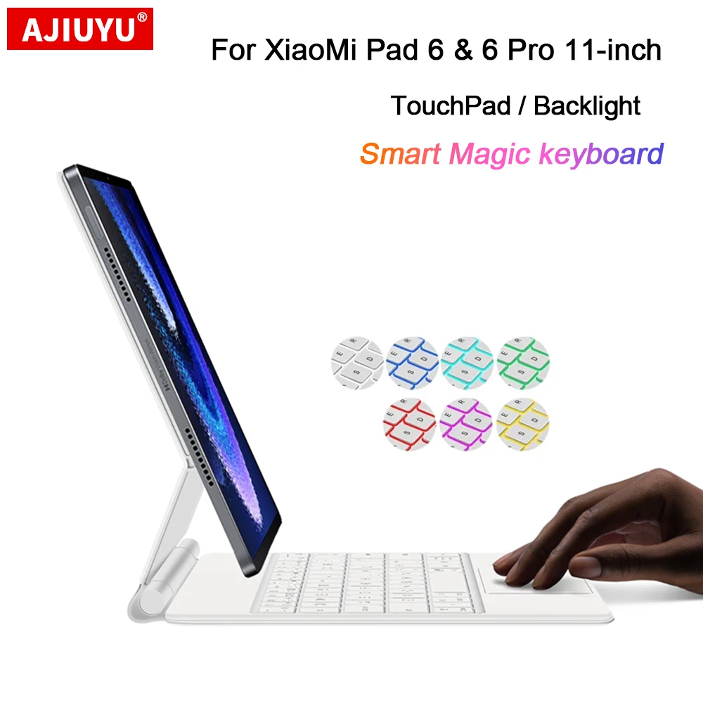 

Magic Keyboard Case For XiaoMi Pad 6 11 Inch 2023 Mi Pad 6 Pro MIPad 6 Magnetic Cover Arabic Spanish Portuguese German keyboard