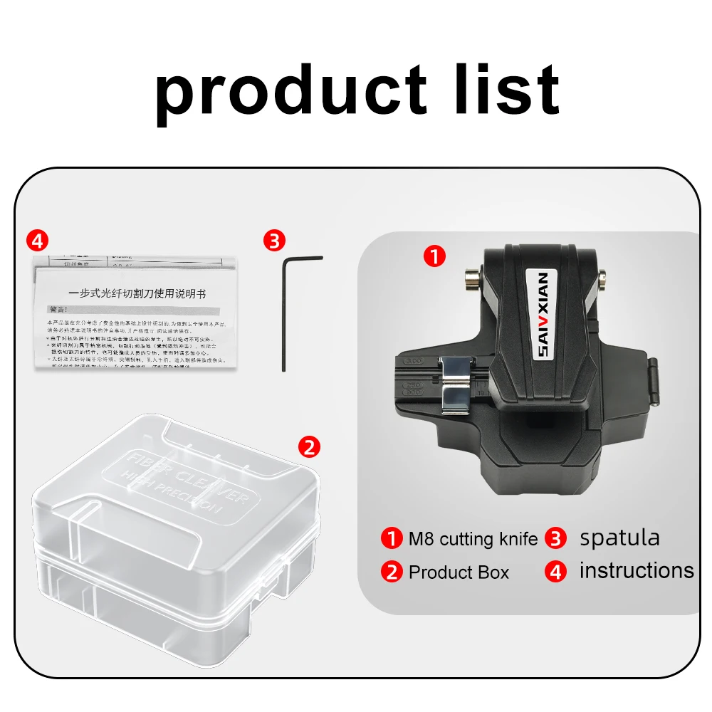 SAIVXIAN NEW M8 one-step fully automatic high precision Fiber Optic Cleaver Optical Fiber Fusion Splicer Cutting Knife fusion splicer machine