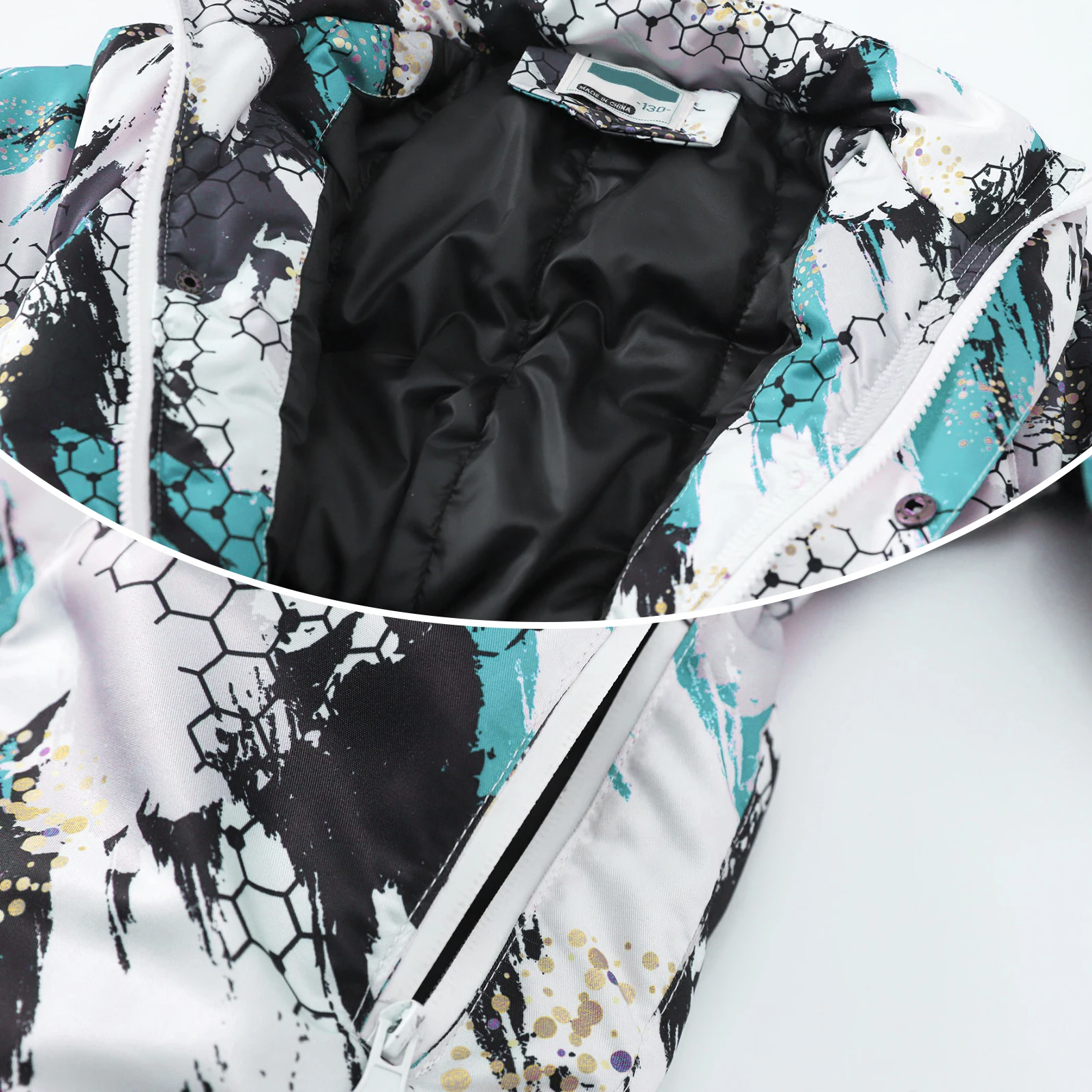 Kids Ski Suits One-piece Boys Girls Hooded Jumpsuit Winter Printed Waterproof Windproof Children's Warm Snowboarding Wear