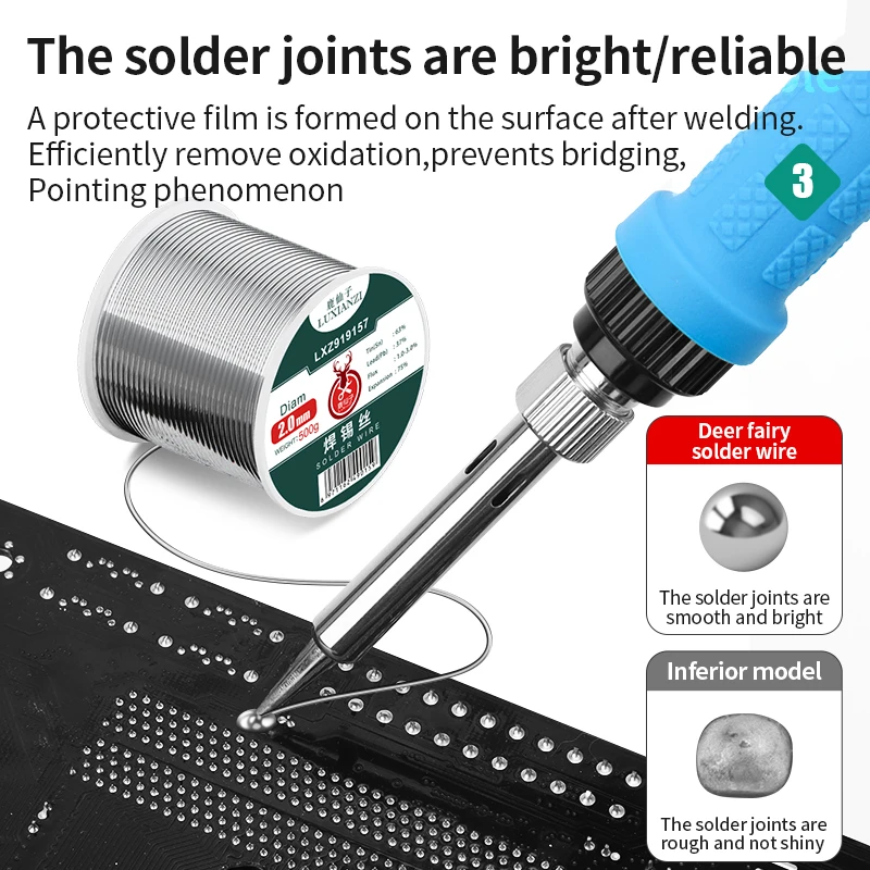 LUXIANZI 500 جرام لحام سلك عالية النقاء 63/37 القص...