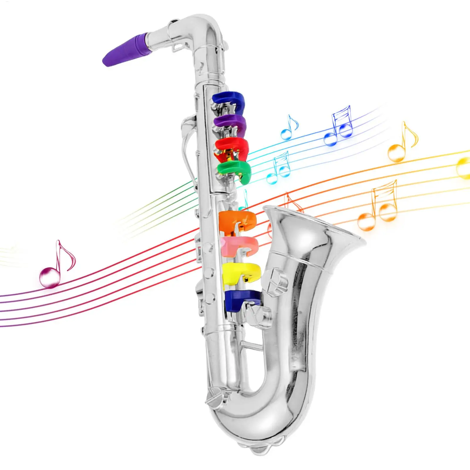 Children's Lightweight Toy Saxophone - Playable Musical Instrument for Beginners, Educational and Fun for School Performances and Parties