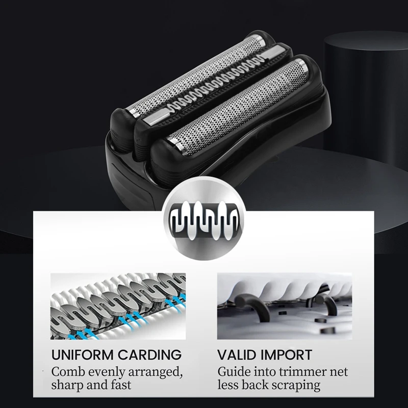 Braun Testina Ricambio Rasoio SERIES 3 31S Lamina Coltelli Silver 81387940 - Foto 8