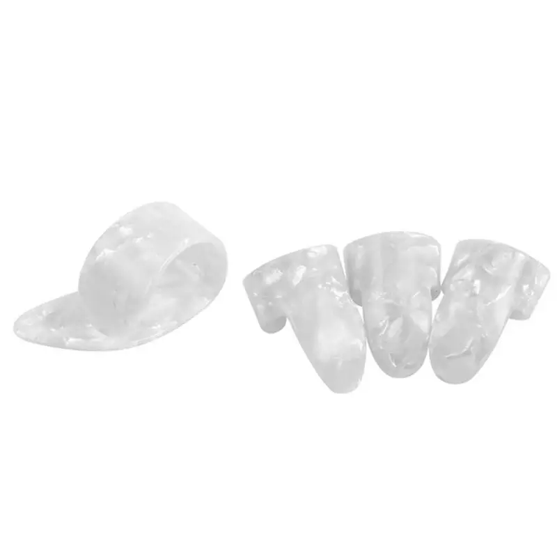 Guitar Picks 4 Pcs Guitar Finger Picks Fingertip Adjustable Plectrum Thumb Middle Finger for Acoustic Guitar Banjo Bass Ukulele