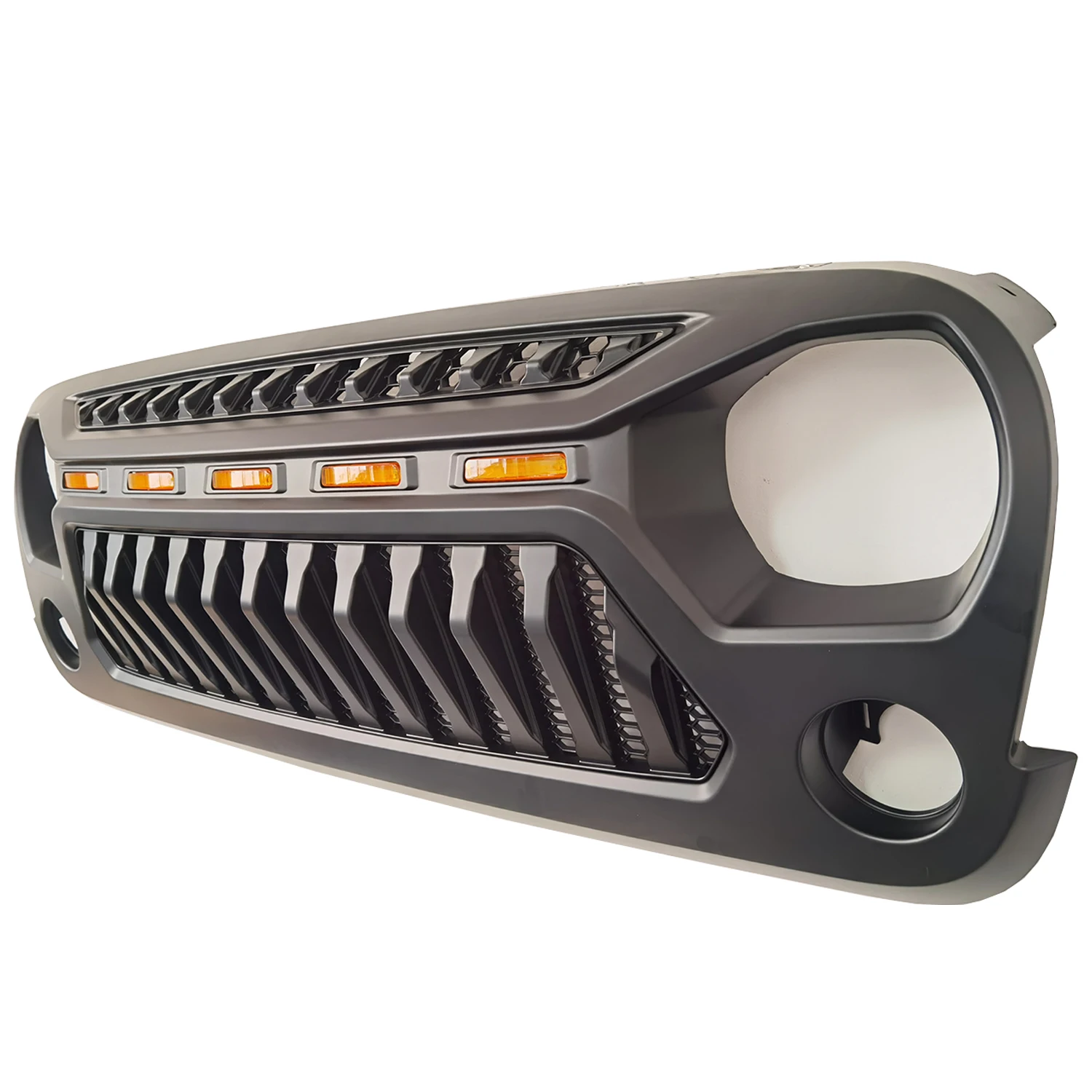 

Lantsun J395 front grille for jeep for wrangler JK grill with led light