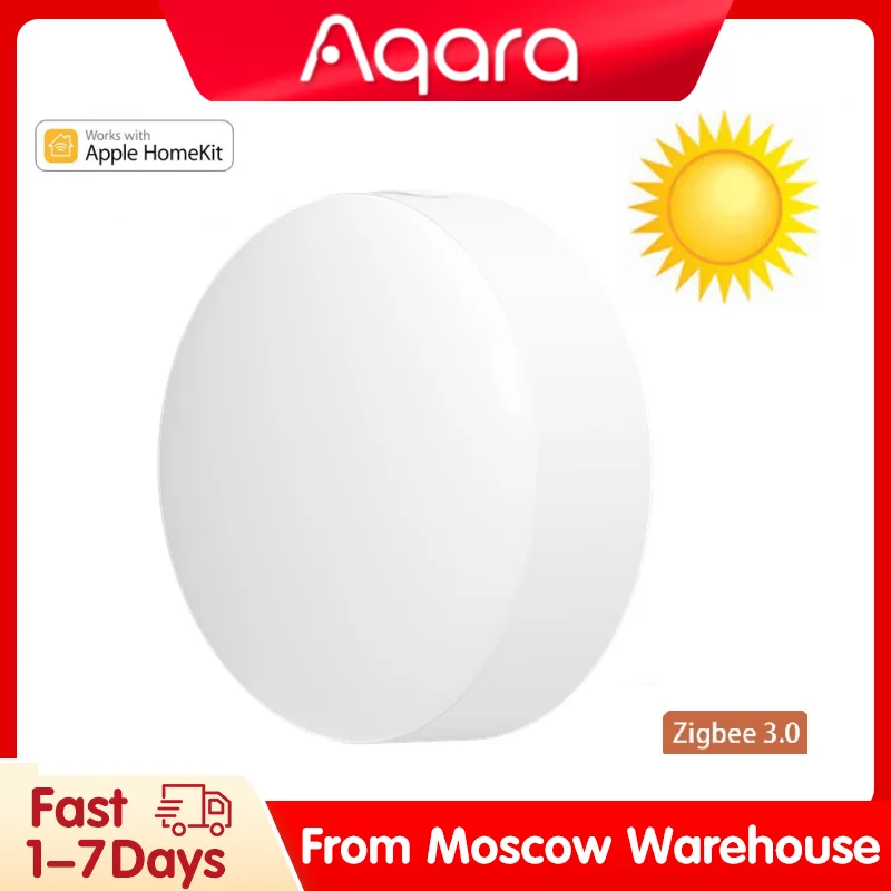 Sensor de Brilho Aqara Zigbee 3.0 Casa Inteligente Detector de Luz Controle App por Aqara Home Homekit Automação t1
