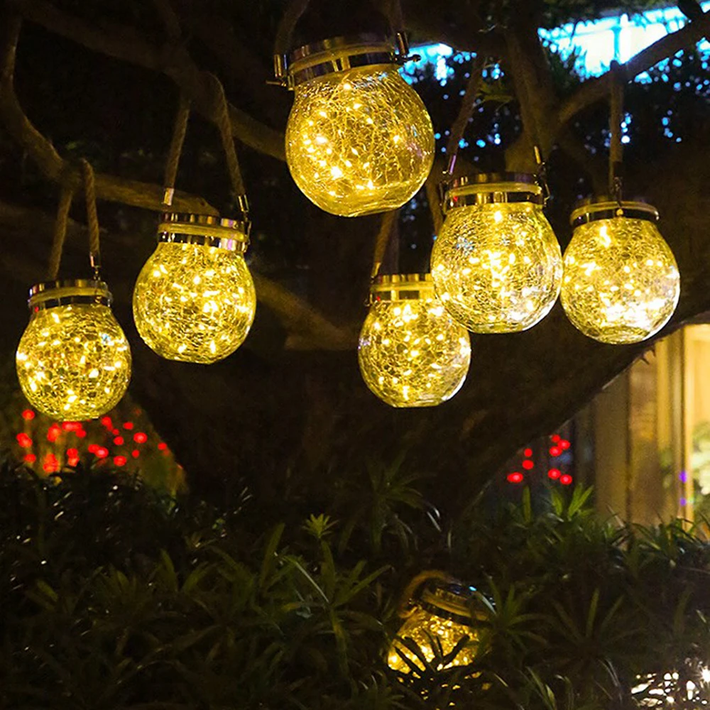 

100PCS LED Crystal Ball Light Waterproof Solar Outdoor String Lights Lantern Fairy Lights For Garden Christmas Party Decoration