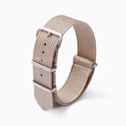 Premium Nylon Watch Strap - Brown, Green, Black Military Sport Bracelet Replacement - 22mm (Khaki)