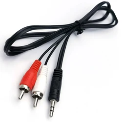 Premium 3.5mm to RCA Stereo Audio Cable - 1.5M for Superior Sound Quality (Black)