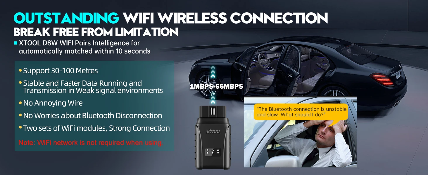 OBD2 Diagnostic Tool XTOOL D8W Bluetooth Diagnostic Tool Automotive Scanner ECU Coding Key Programming