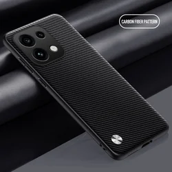 Premium Slim Protective Leather Case - Elegant Plain Design for OPPO Reno11 (Carbon Fiber)