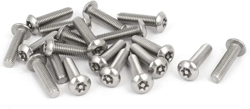 

Kidisoii M5x20mm 304 Stainless Steel Button Head Torx Security Tamper Proof Screws 20pcs