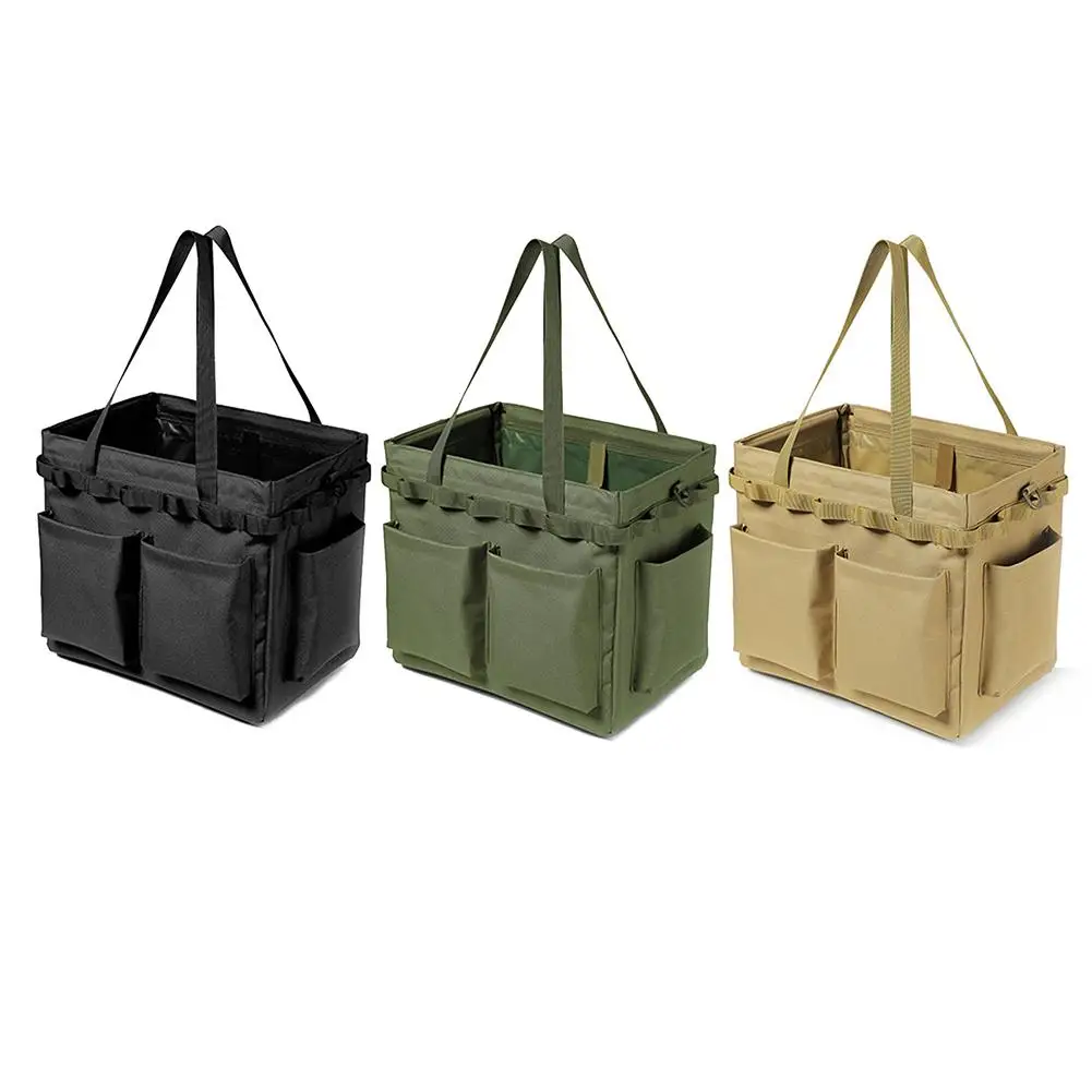 Outdoor Camping Travel Tools Storage Large Capacity Bag Folding Firewood Package Handbag Picnic Barbecue Cutlery Organizer storage bag camping storage bag