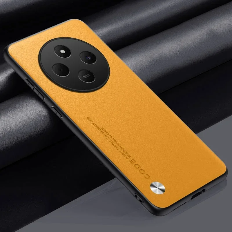Premium Plain PU Leather Matte Silicone Protective Case with Soft Frame Cover Bumper