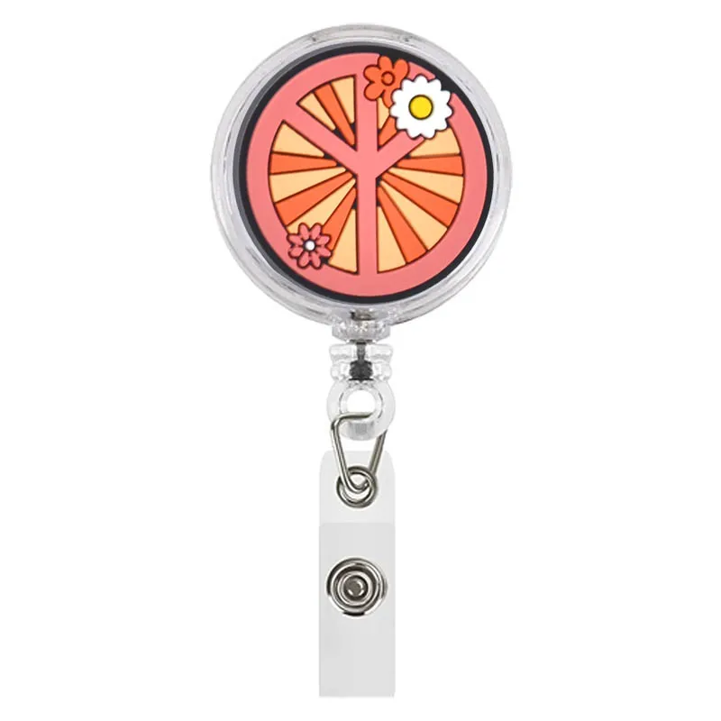 1 Piece PEACE LOVE Series Nurse Nursing Student Badge Reel For