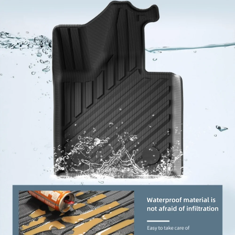 For Chery ICAR03 TPE Floor Mats,All-Weather Protection Fit Floor Liners 1st 2nd Rows and Trunk Car Mats
