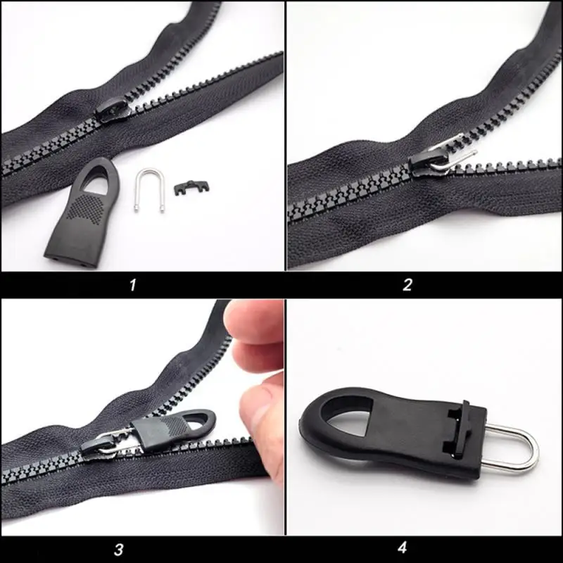 8-Piece Zipper Pull Replacement Set for Bags and Clothing Repair