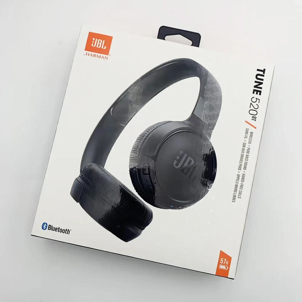 JBL Tune 520BT Wireless On-Ear Headphones, with JBL Pure Bass Sound, B