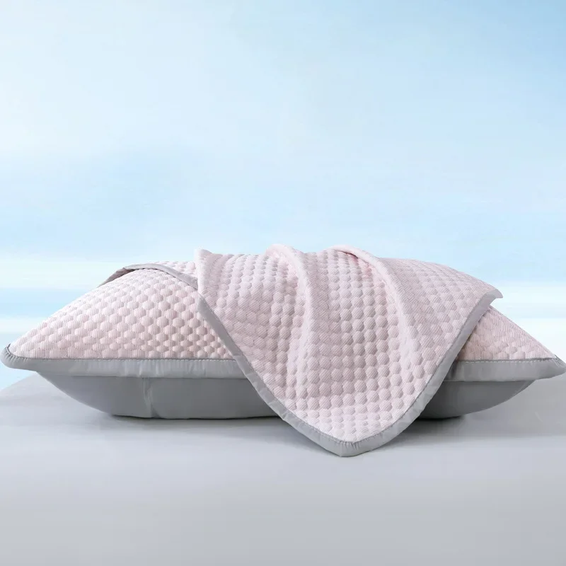 Breathable Ice Silk Pillowcase Set Summer Cooling Bedding