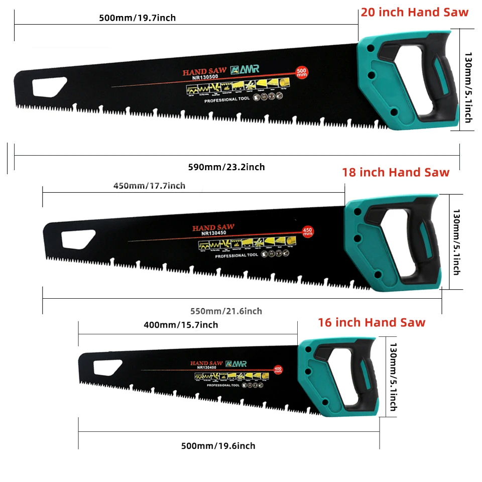 18 inch Hand Saw Perfect for Sawing,Trimming,Gardening,Pruning & Cutting Wood Sharp Blade Non-Slip Handle with Protective Sheath
