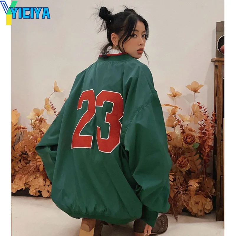 

YICIYA thin T-shirts V-collar clothes American stree reto tshirt for women loose oversized casual oversize pullover tops 2024