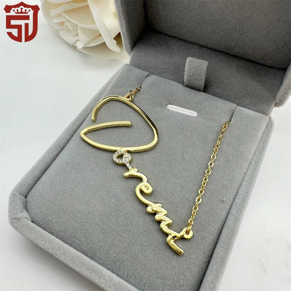 2023 New Cursive Letter Necklace Custom Handwriting Name Necklace Personalize Cz Zircon Necklace For Women Jewelry Gifts