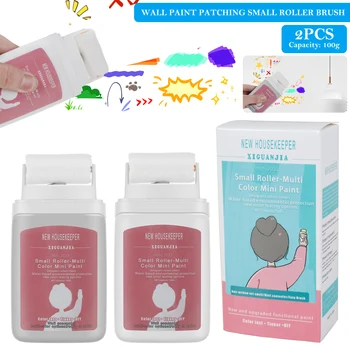 휴대용 휴대용 벽 패치 브러시 도구, 100g 라텍스 페인트, 빠른 건조 작은 벽 수리 페이스트 롤러, 2 개