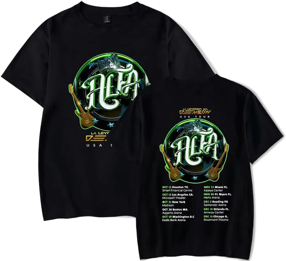 El Alfa La Leyenda Del Dembow Tour 2023 Merch унисекс трендовая повседневная короткая футболка Топ