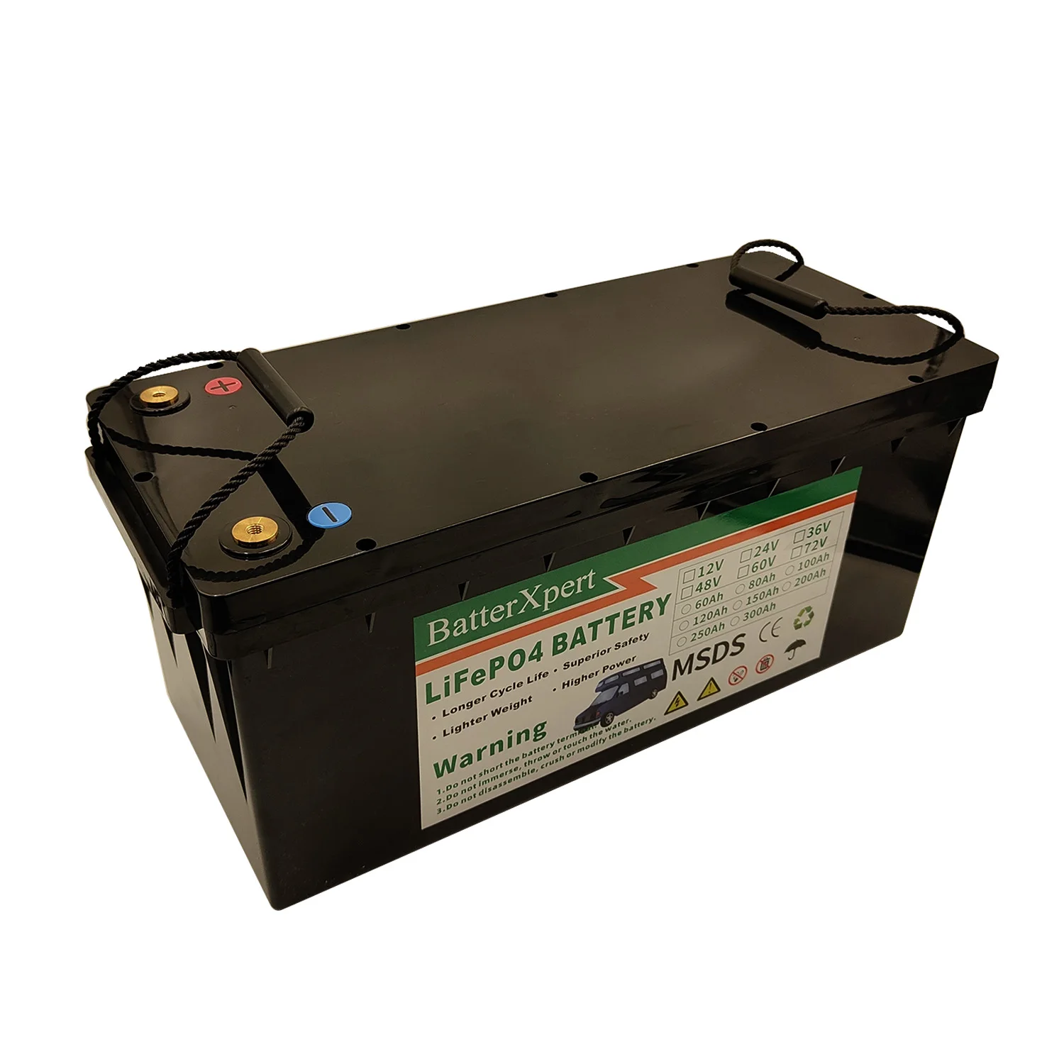 방수 12V 200AH 150Ah 100AH 24V 200Ah 48V 100Ah Lifepo4 블루투스 BMS 앱, 2400w 인버터 EV 낚시 보트 + 충전기