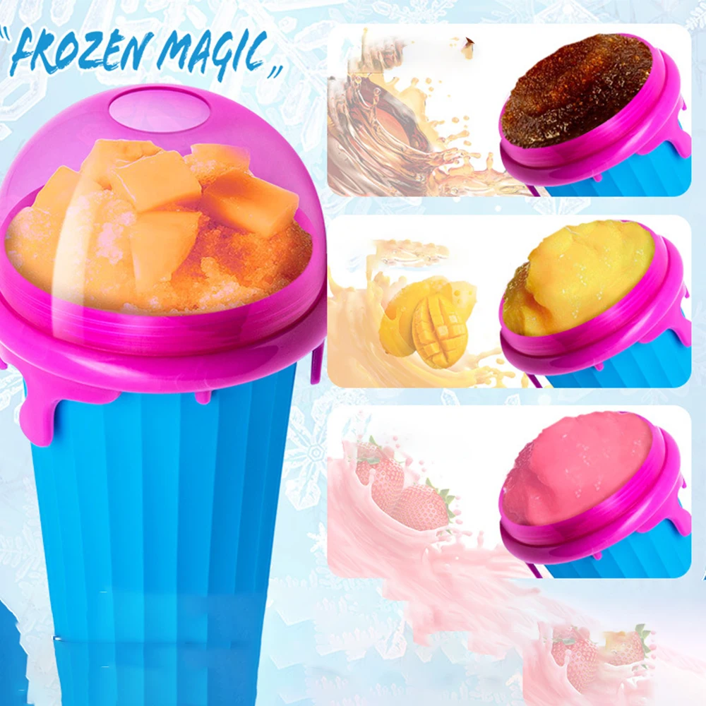 

Quick-Frozen Slushy Cup Summer Squeeze Cup Ice Cream Maker for DIY Juice Milkshake Water Bottle Cooling Sand Cup Kitchen Tools