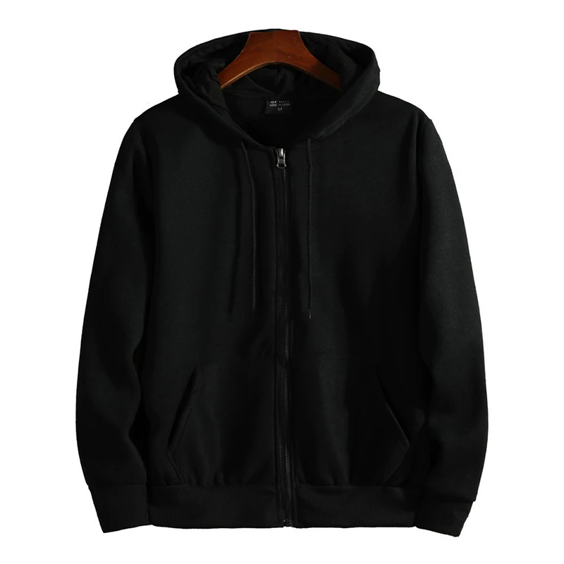 Zipper Hoodies Autumn Winter Men's New Long Sleeve Hooded Sweatshirt Fashion Casual Male Outfit Sportwear Loose Fit Clothes 6