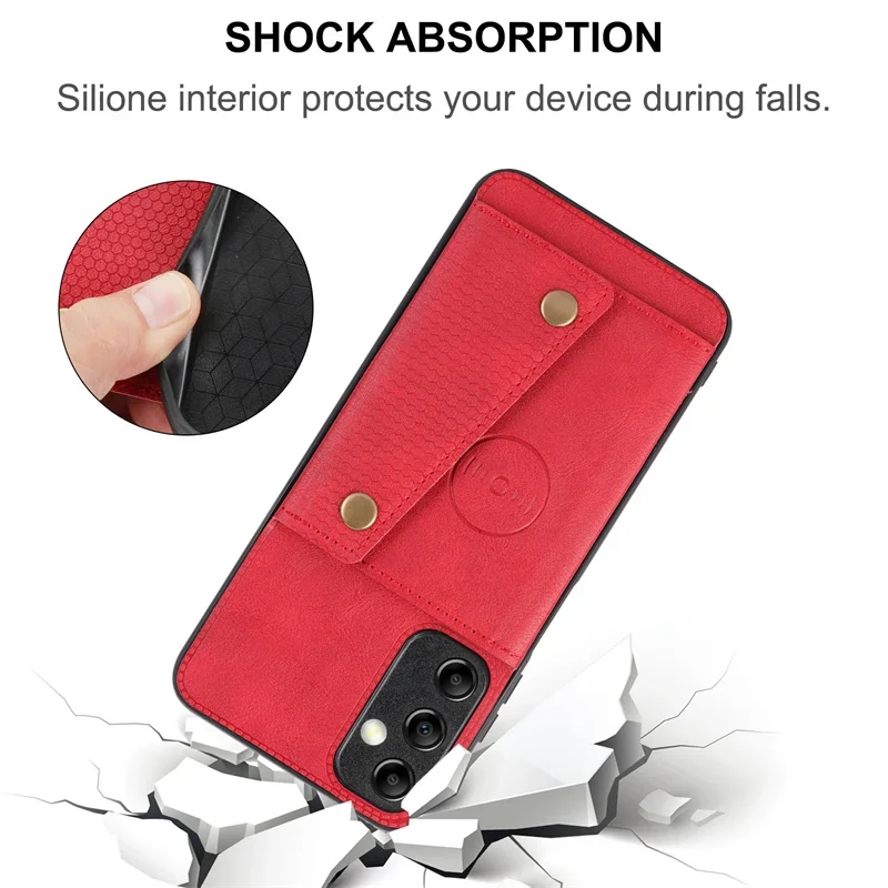 PU Leather Magnetic Holder Wallet Case with Card Slot