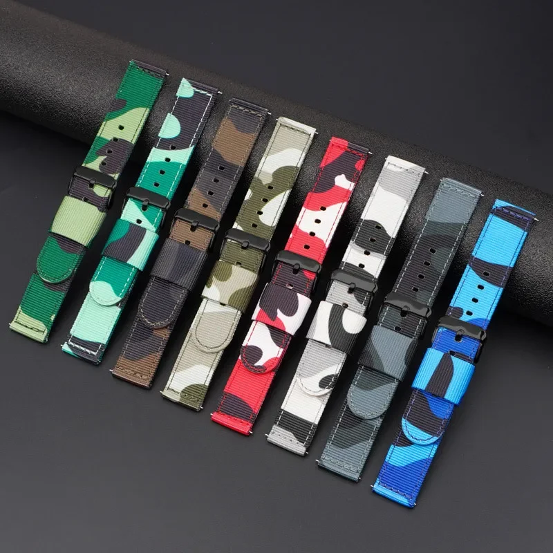 迷彩ナイロンストラップ 18 ミリメートル 20 ミリメートル 22