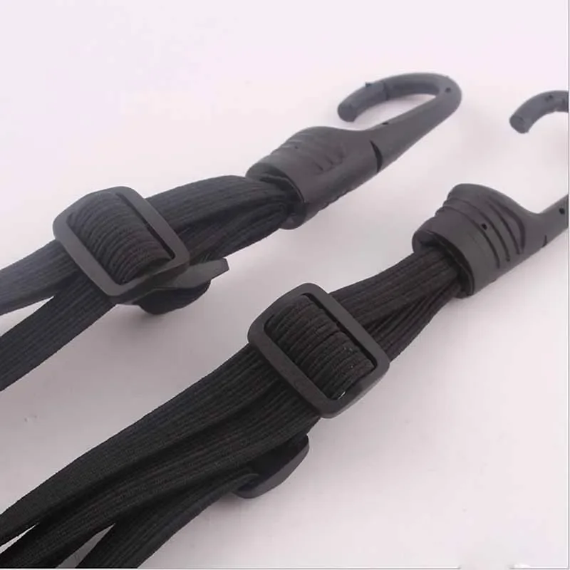 2 Hooks Motorcycle Luggage Rope Universal Half Full Helmet Fixed Elastic Rope Strength Retractable Elastic Strap Net Cable Belt