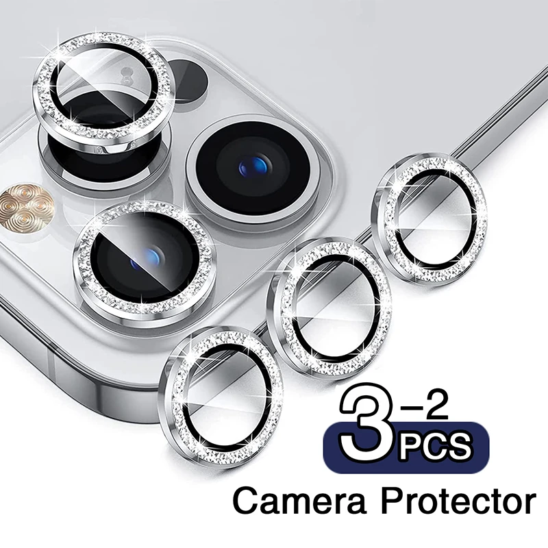 

3Pcs Luxury Lens Camera Protector Glass For iPhone 13 12 11 Pro Max Camera Protective Glass iPhone 12 13 Mini Back Len Protector