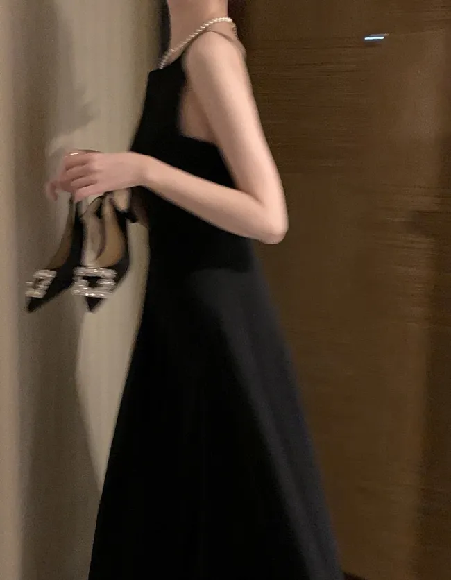 Elegant Solid Long Dresses for Women Wedding Evening Party Dress Sleeveless Casual A-line Summer Korean One Piece Vestido Mujer