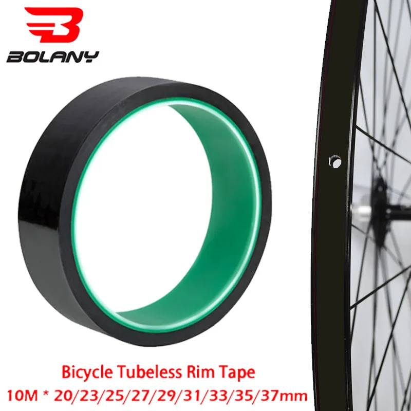

Bolany Mountain Road Bike Tubeless Rim Tape 10m x 37/35/33/31/29/27/25/23/20mm Wide Bar Lightweight Bike Wheel Accessories