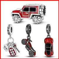 Red Car Jeep Motorcycle Charm Pendant 925 Sterling Silver For Original Bracelet Bangle Jewelry Making Bead Accessories Wholesale 1