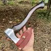QX-D7 New Viking Battle Axe Padded Camp Battle Axe Chopping Wood Tree Axe All Steel Forged Axe Head 4